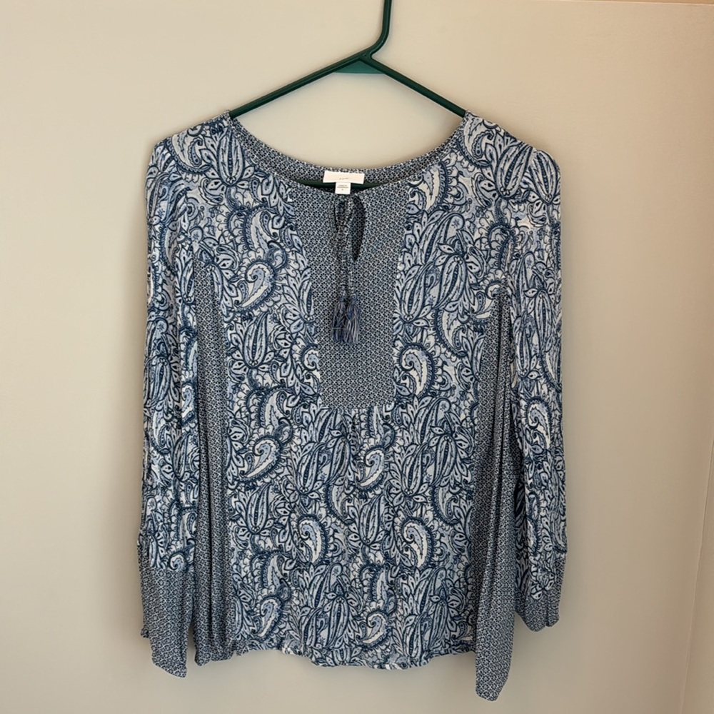J.Jill paisley blouse